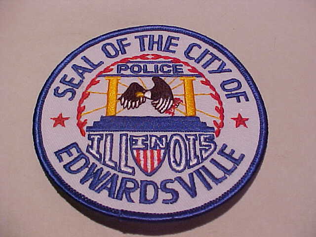 EDWARDSVILLE  ILLINOIS  POLICE PATCH SHOULDER SIZE NEW 4 X4 NOT A BADGE