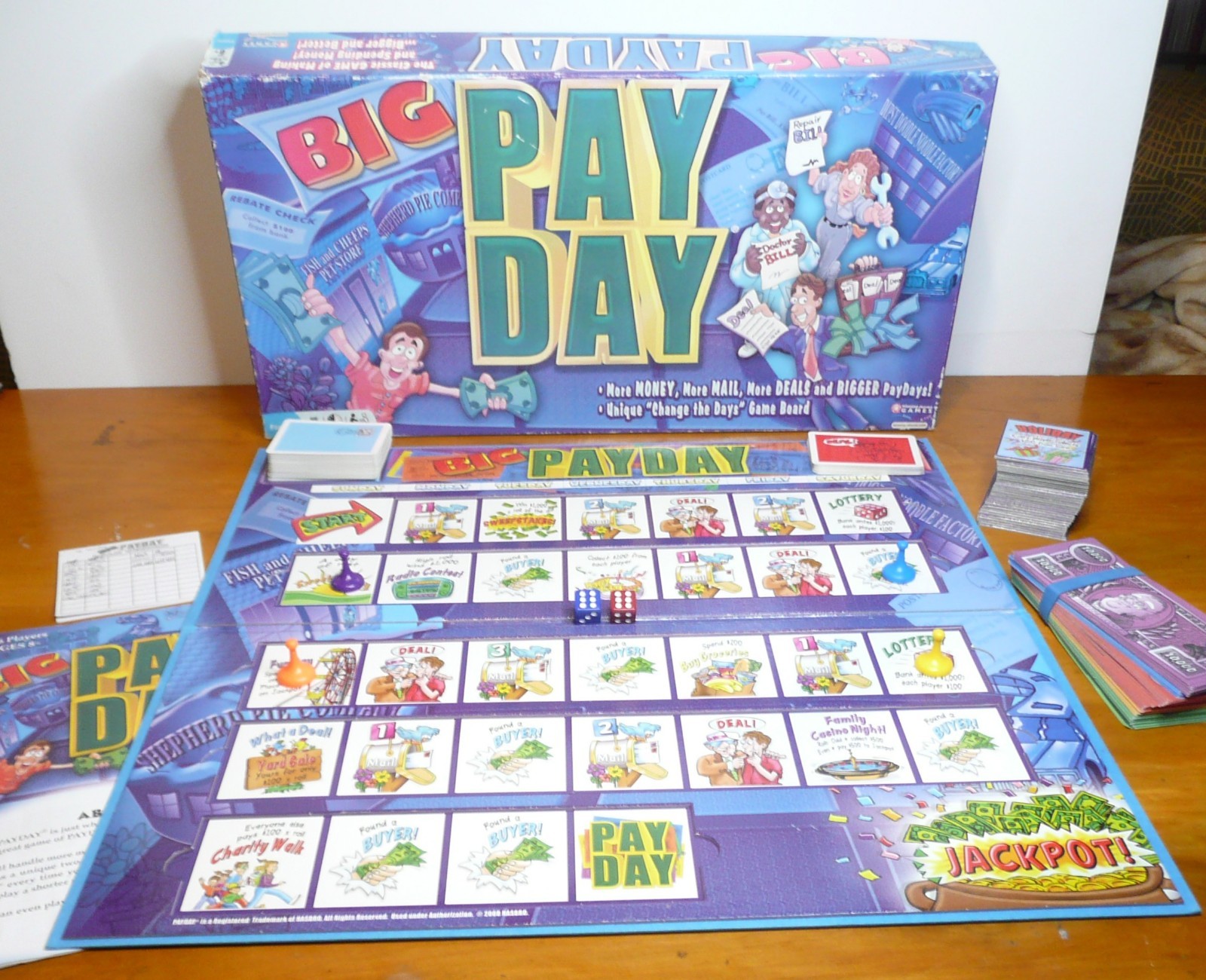 Big Pay Day Board Game Hasbro 2008 More Money More Mail More Deals 98% Complete