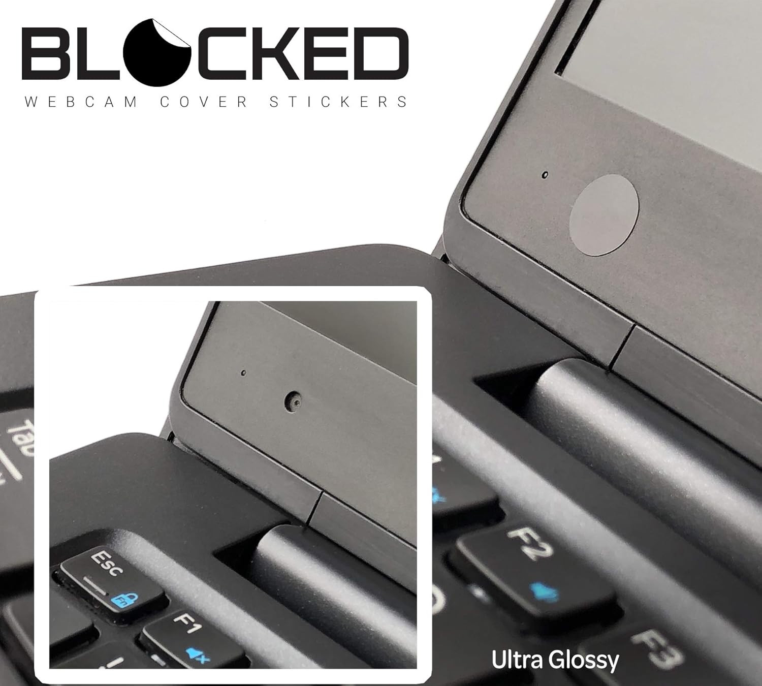 BLOCKED Stackable Webcam/Camera Vinyl Covers | 57 Low-Tack Reusable Webcam Stick