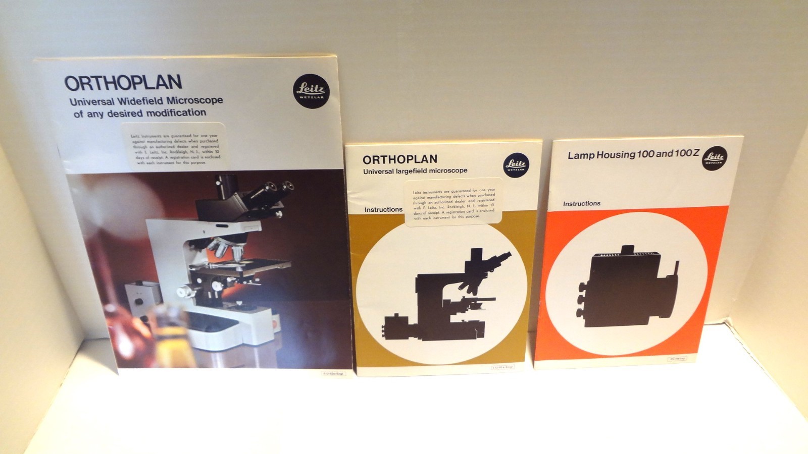 LEITZ ORTHOPLAN ORIGINAL INSTRUCTION MANUAL COLLECTOR SET  **MINT CONDITION**