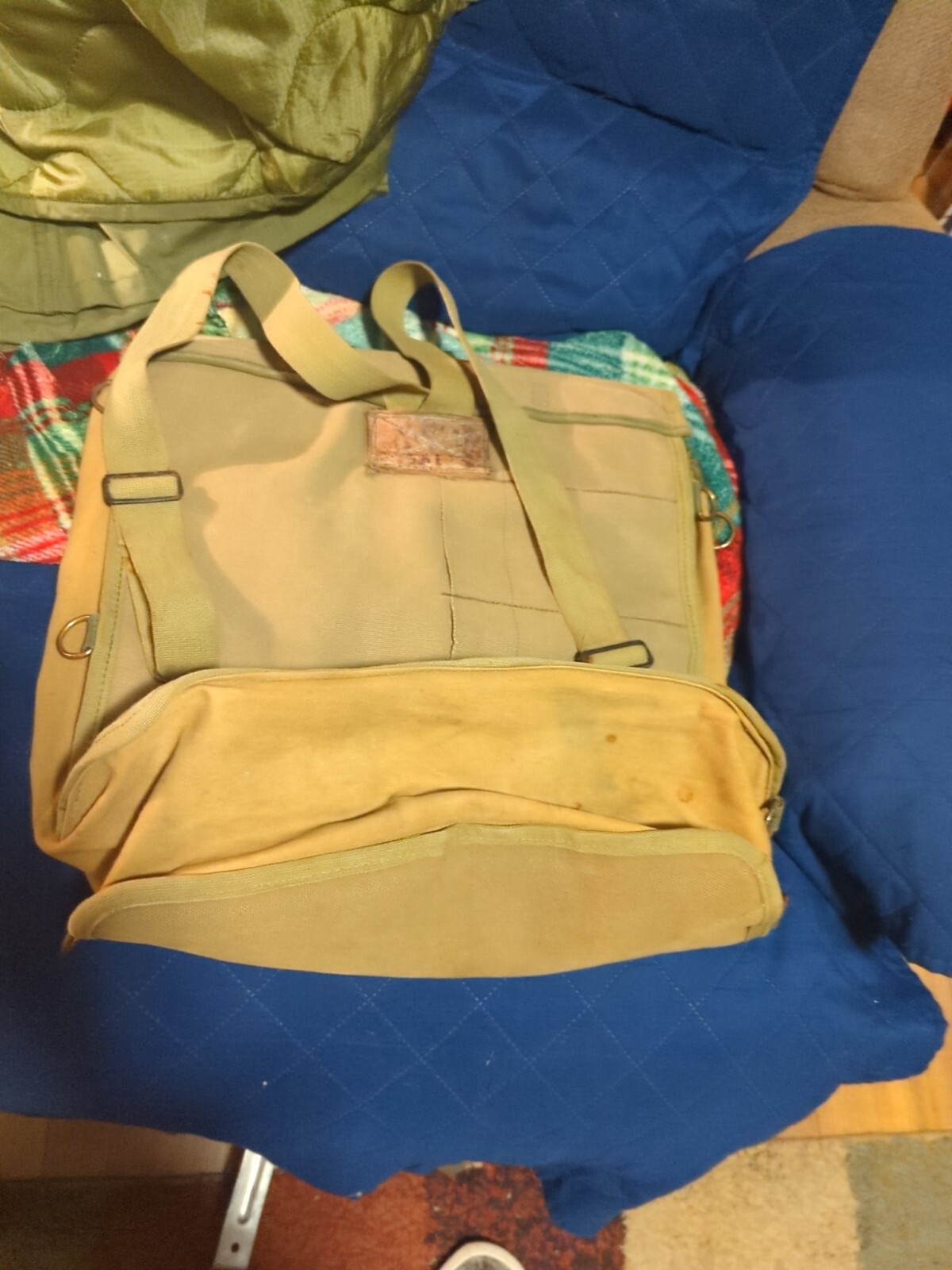 Vintage US Military Bag Roll Tool D-1888 Distressed Pack Gear Case Backpack