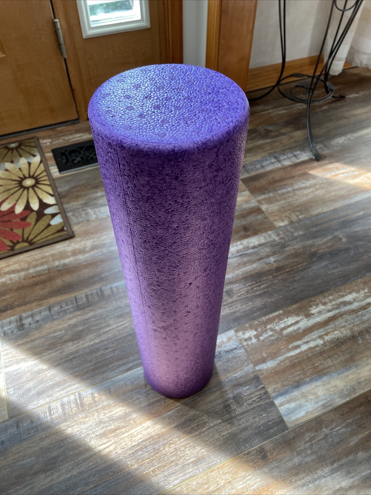 Fitness Foam Roller -  24” x 6" High Density Exercise Roller Purple Free Ship