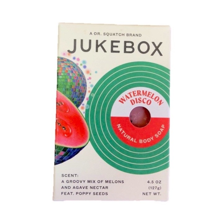 DR. Squatch Jukebox Watermelon Disco Natural Body Soap Heavy Scrub 4.5 oz