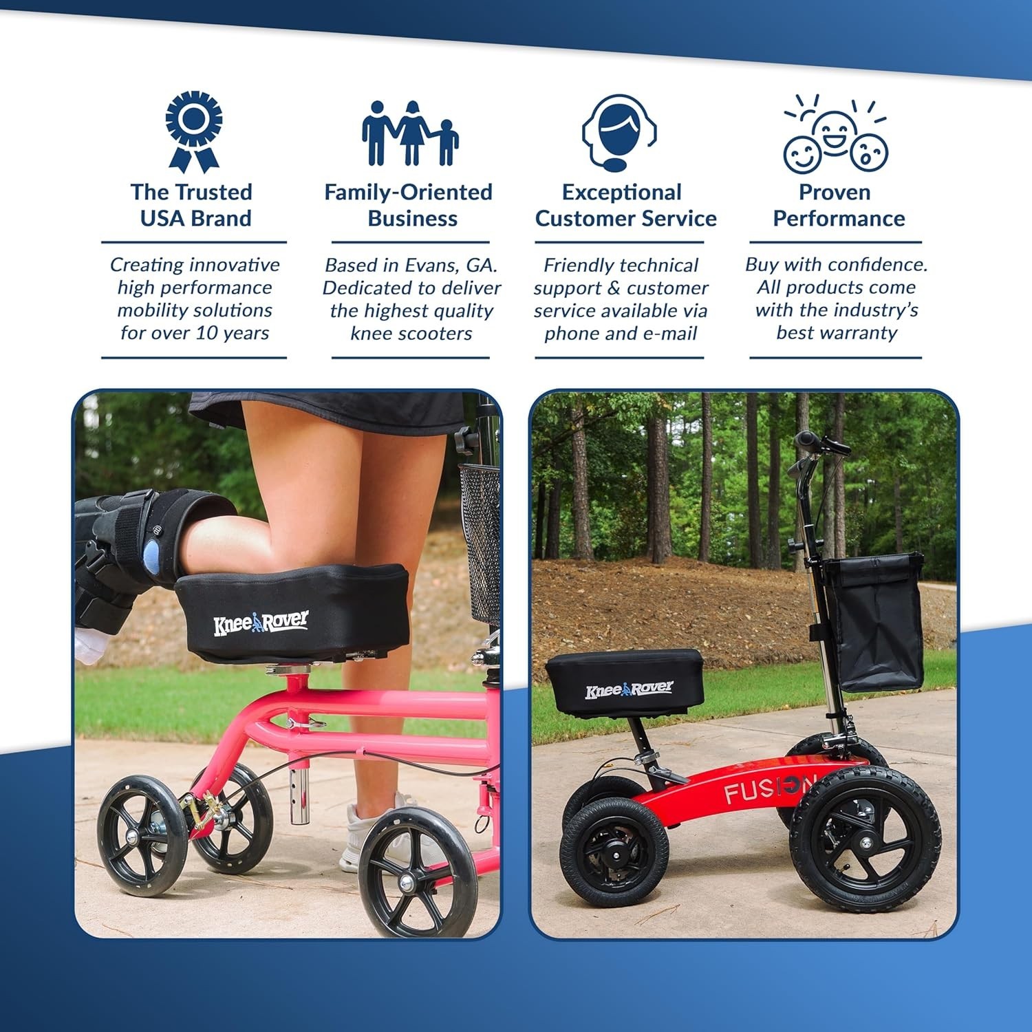 Comfortable Removable Memory Pad Cover for Knee Scooter - Durable Nylon Design