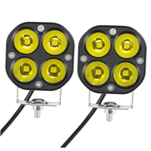 LED Yellow/Amber Fog Lights Pod, 2 Pack 3-Inch 40W Offroad Auxiliary Driving