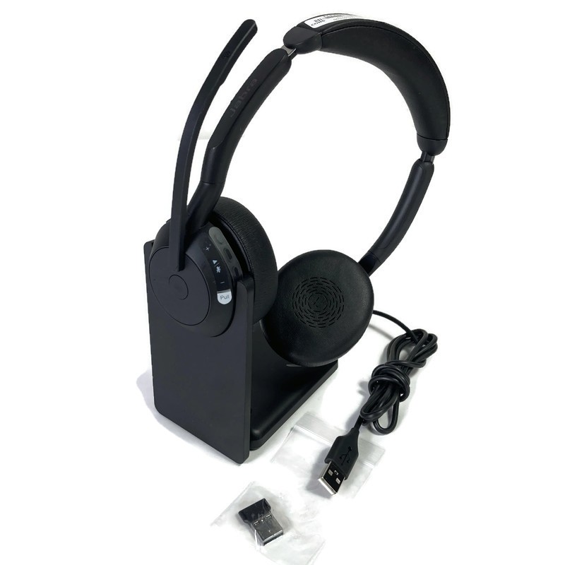 Jabra Evolve2 55 Binaural Wireless Headset HSC170W 25599-999-989-01 w/ USB