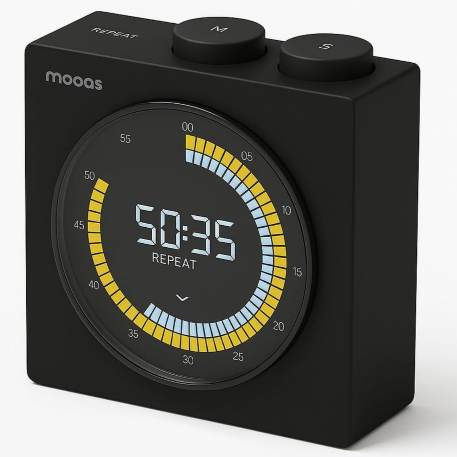 Time Loop Digital Visual Timer, Rechargeable Wireless, LCD Large Display, Por...