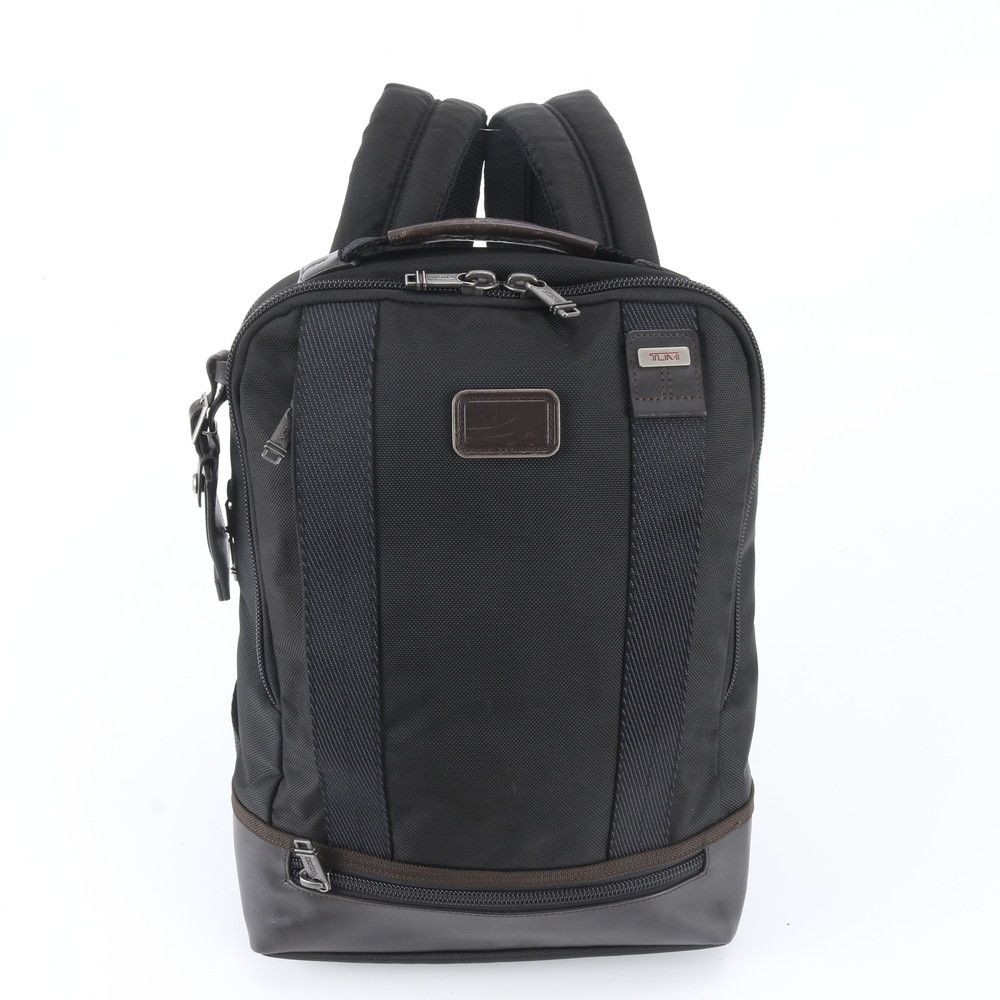 Excellent condition TUMI Tracer Tag Alpha Bravo 222682HK2 Leather Backpack Busin