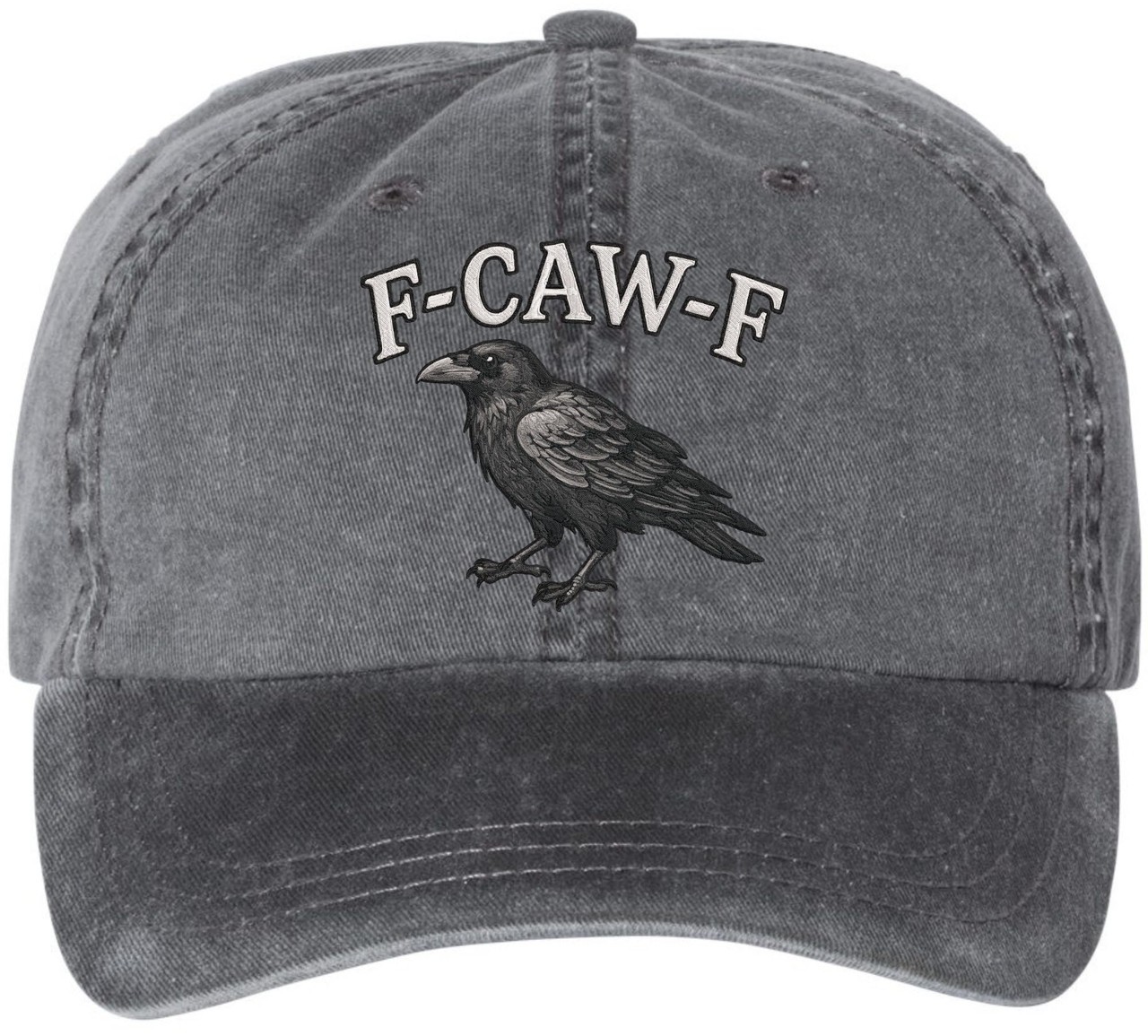 F-CAW-F Embroidered Baseball Cap Funny Crow Adjustable Dad Hat