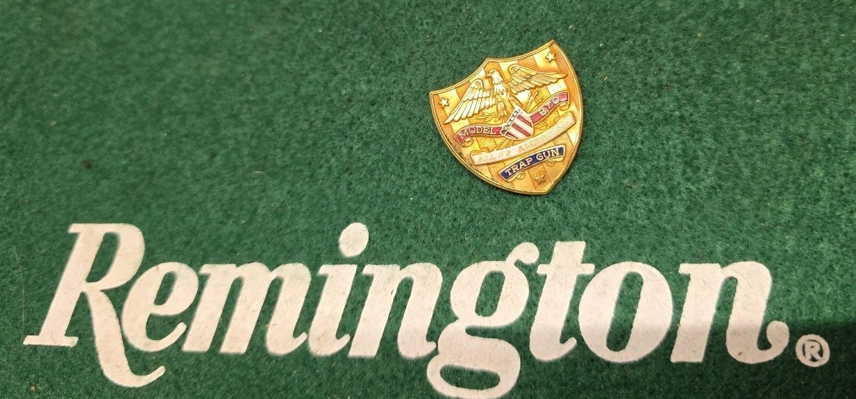 Remington Model 870 12ga Receiver Emblem Gold All American Trap Gun Eagle #13