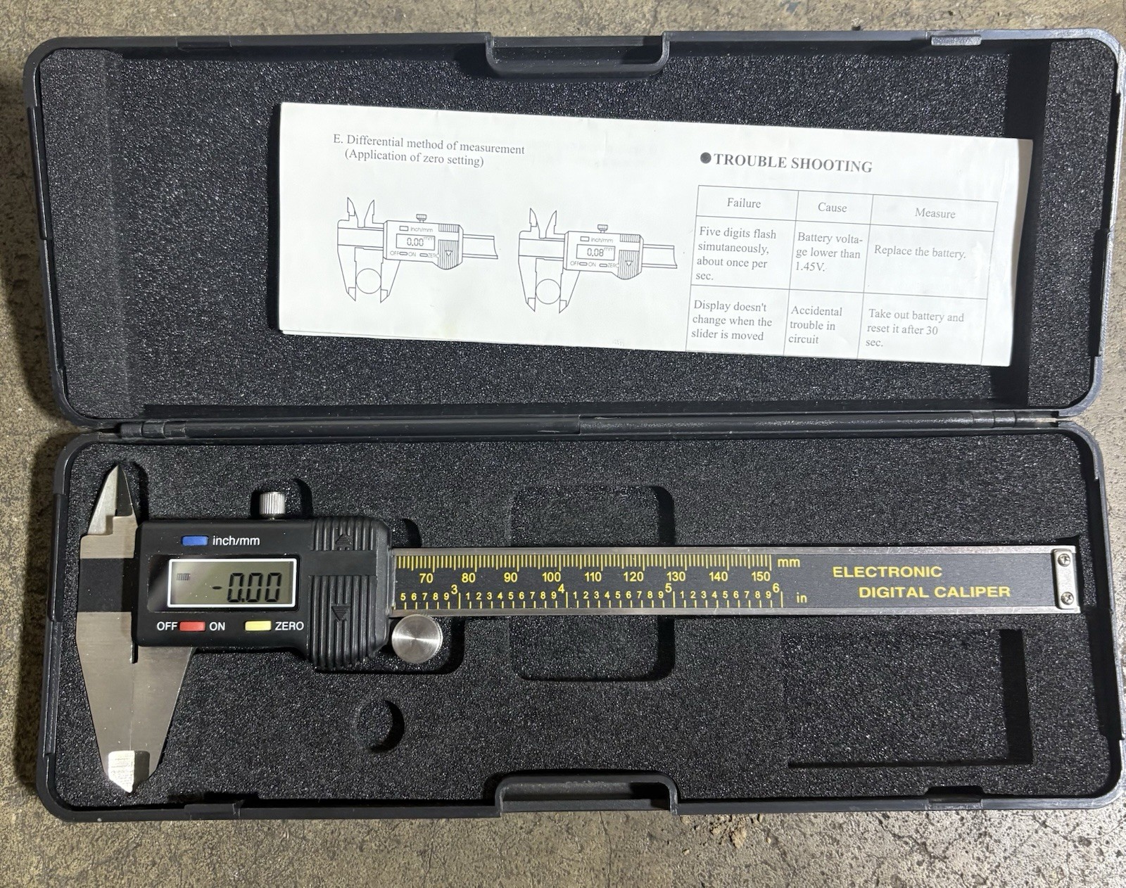 Digital Caliper Electronic Measuring Tool 6" 150mm Reloading