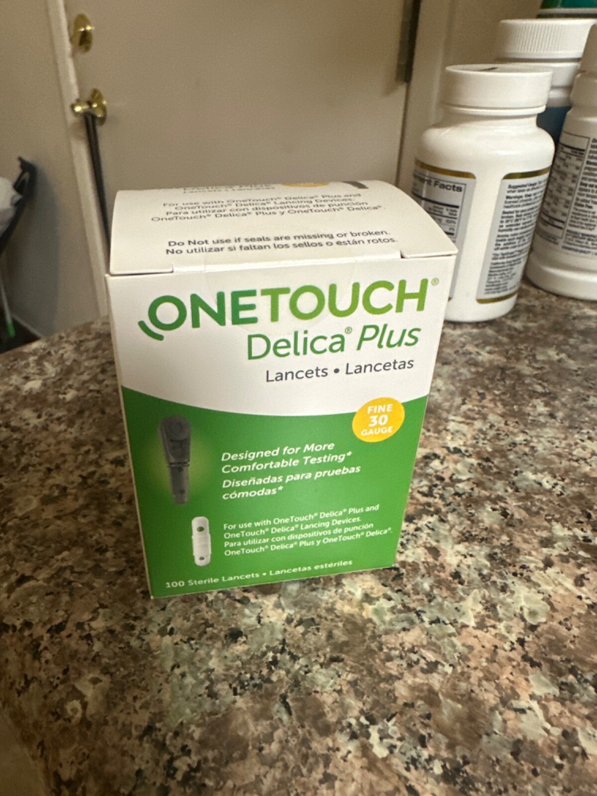 100 OneTouch Lancets Delica Plus, 30 Gauge