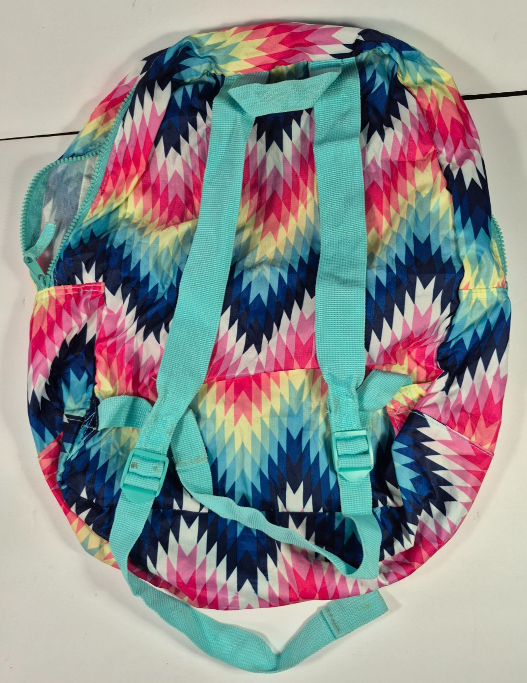 NOBO Packable Backpack Colorful Geometric Print Foldable Travel Daypack