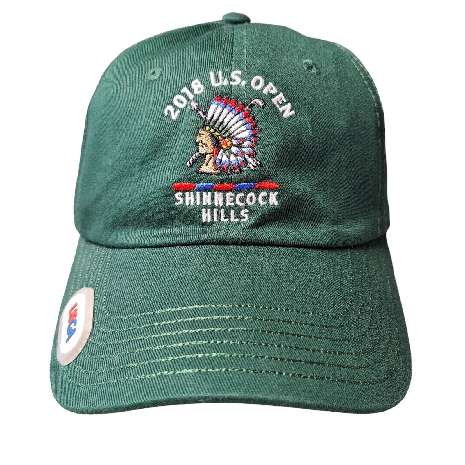 2018 US OPEN GOLF HAT Shinnecock Hills green STRAPBACK ball cap USGA Member New