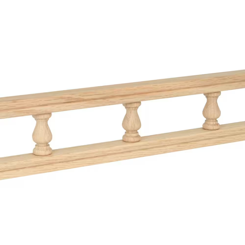 48 In Unfinished Maple Decorative Galley Rail Shelf Cabinet Moulding