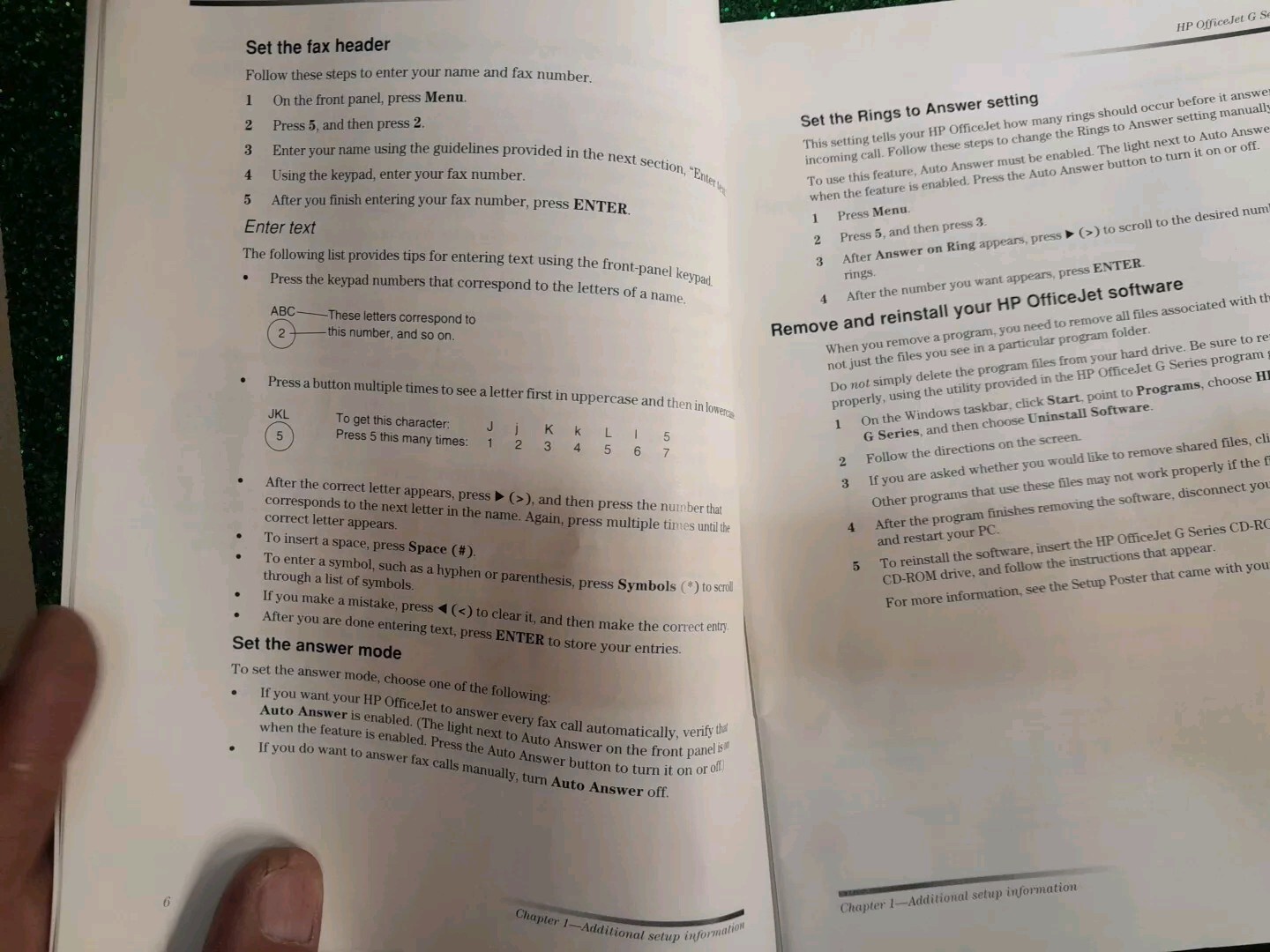 HP OfficeJet G Series Your Basic Guide Operators Manual