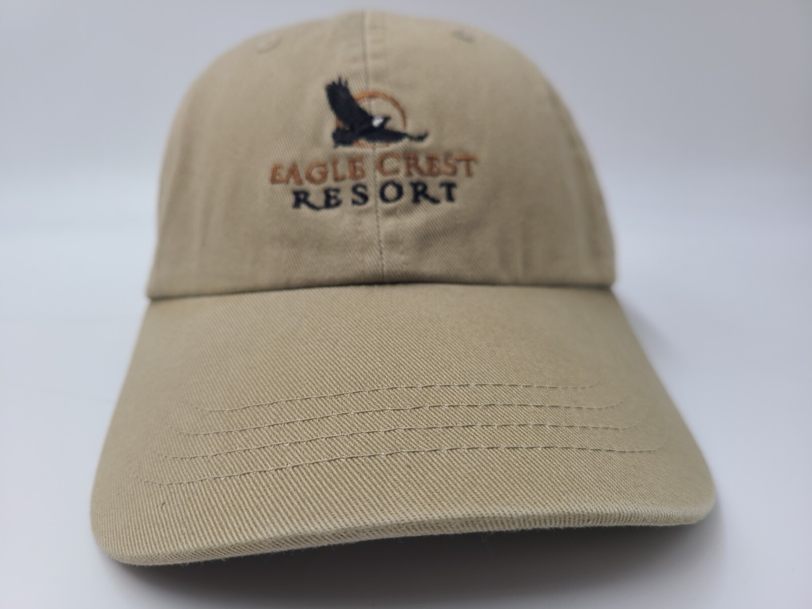 Eagle Crest Resort Golf Course Strapback Adjustable (Fits Small) Hat Cap Brown