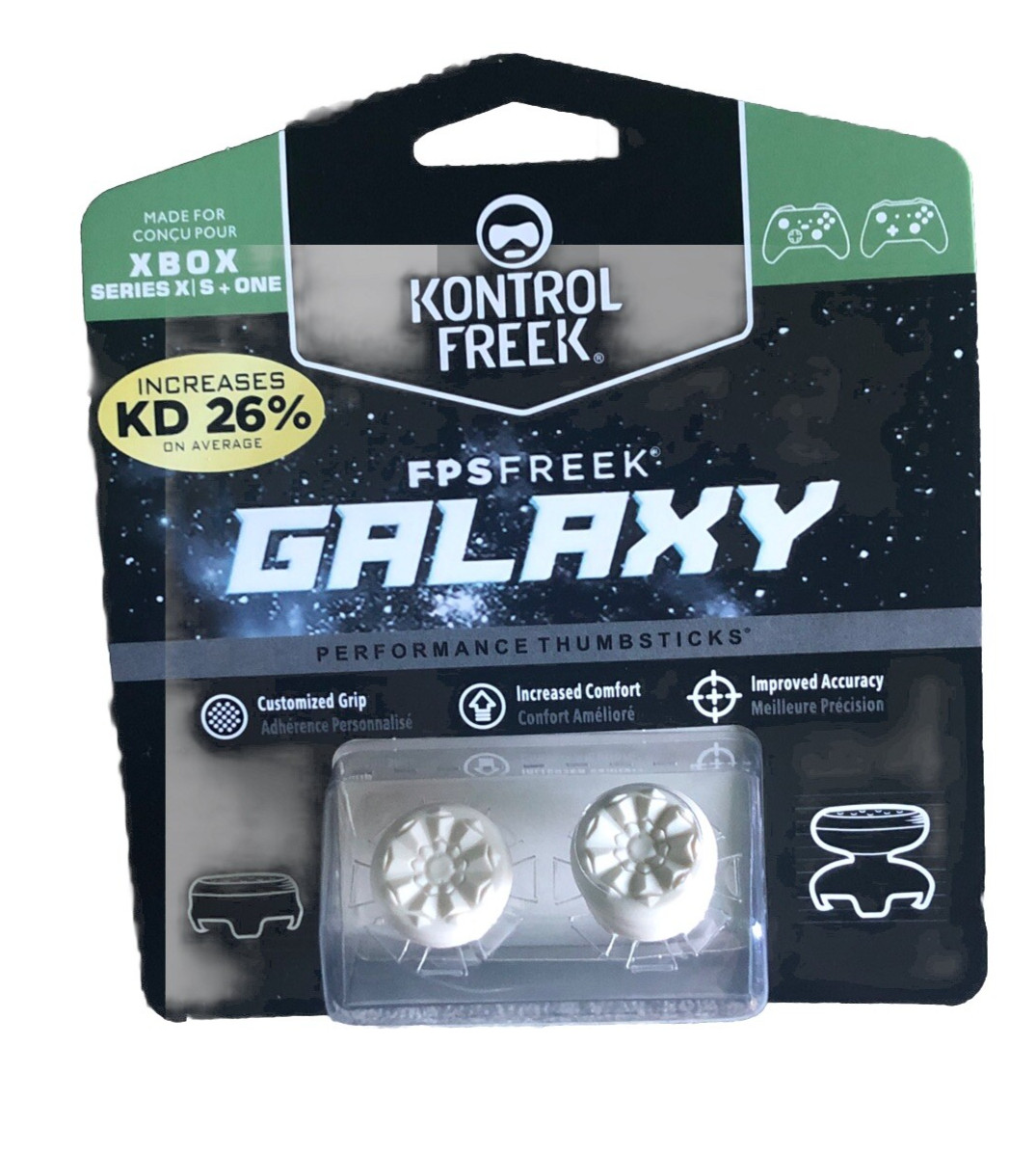 New - Kontrol Freek Galaxy - White | XBOX One Series X/S Thumbstick Grips
