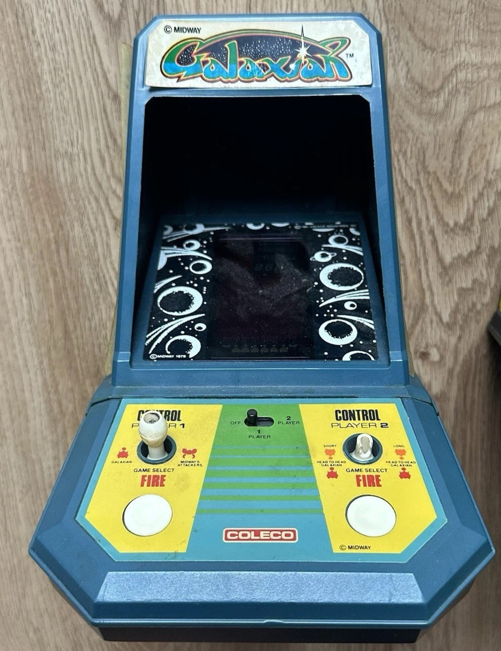 VTG 1981 Coleco - Galaxian Mini Tabletop Mini Arcade Game Nintendo Midway WORKS