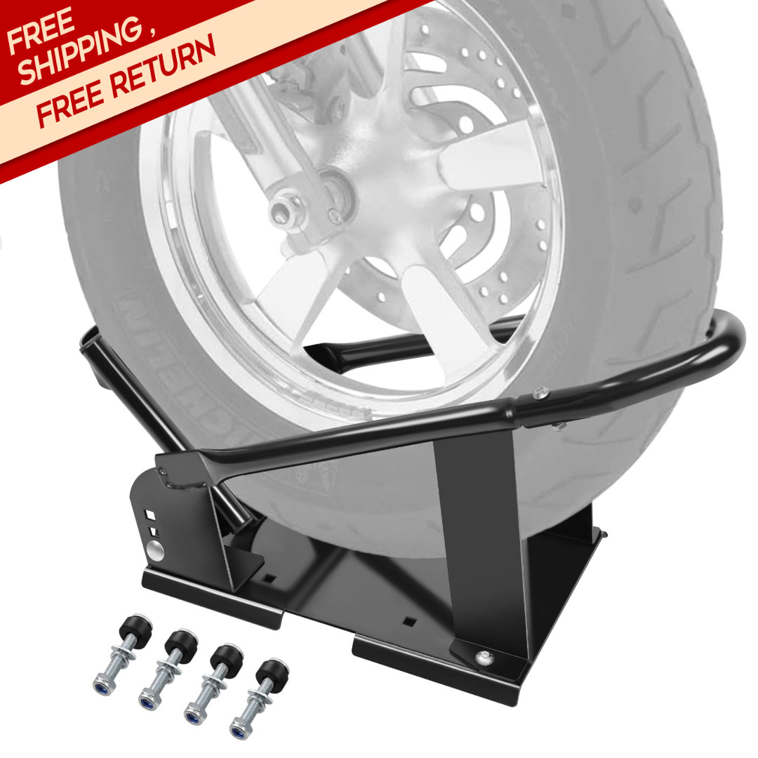 Heavy Duty Motorcycle Wheel Chock Removable Adjustable Tire Cradle Holder