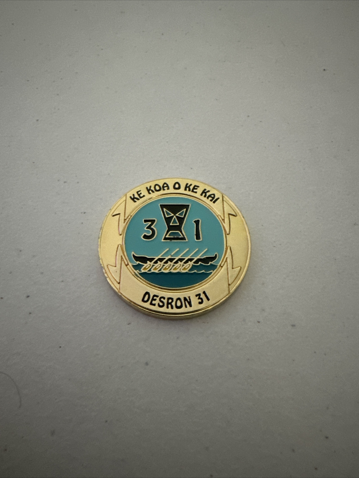 Commodore Capt Dave Welch Desron 31 Coin