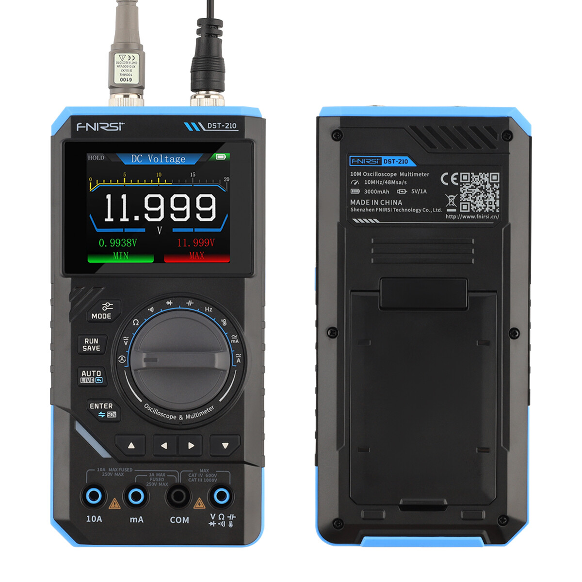 3 in 1 Oscilloscope Multimeter 10M Analog Bandwidth Counts 48MSa Sampling Rate