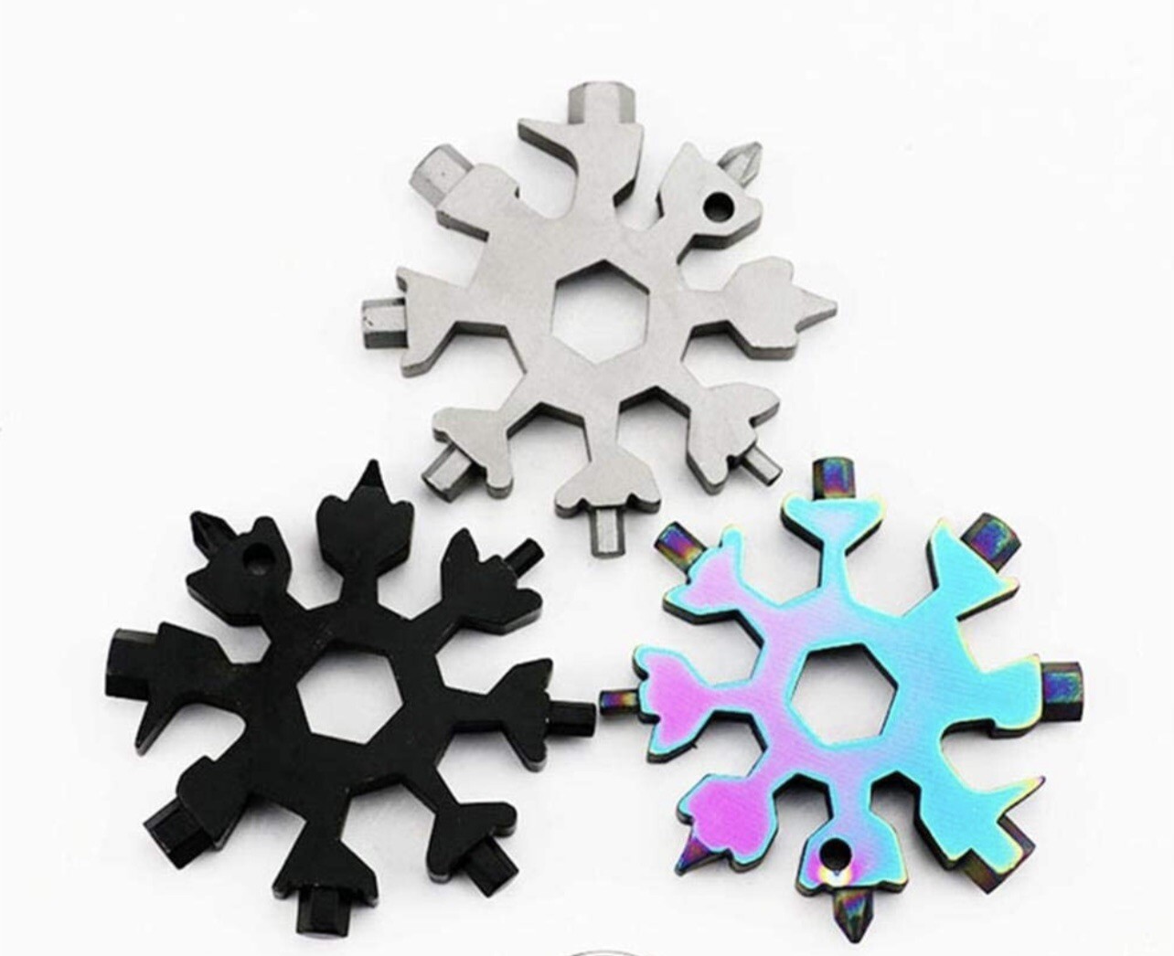 Snowflake Multitool 18-in-1 Screwdriver Tool Useful Gift Set Pack Of 3 Hiking