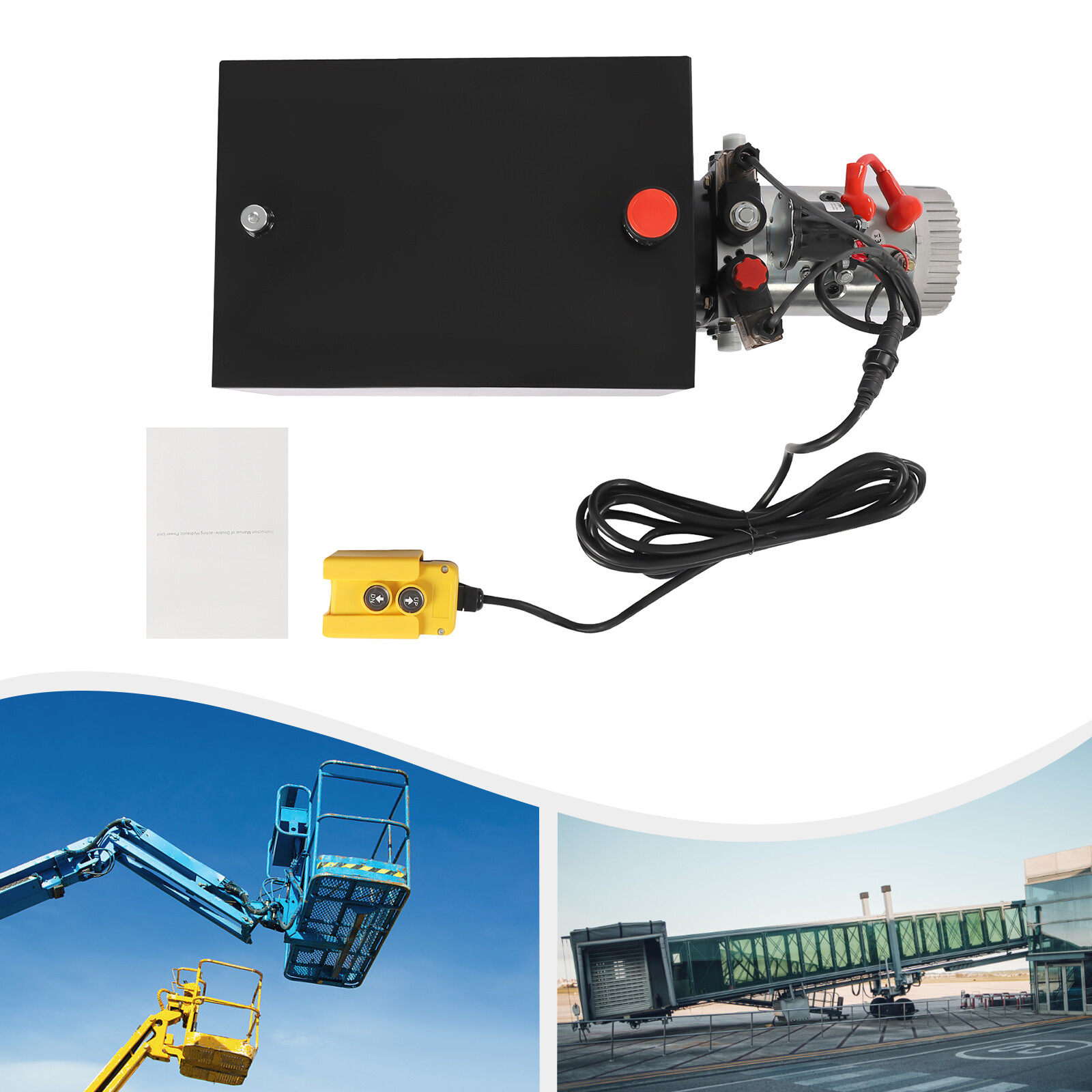 Hydraulic Pump 20 Quart Double Acting Dump Trailer Pump Power Unit DC 12V
