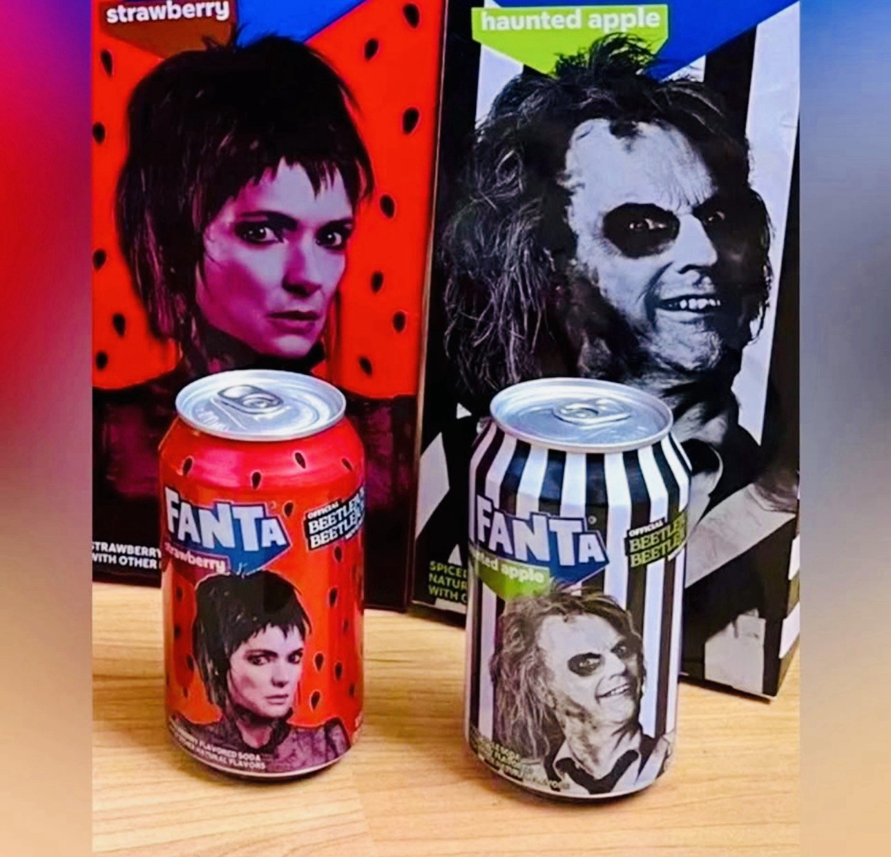 Beetlejuice Limited Edition Collectible Fanta Soda Cans Halloween Edition (NEW)