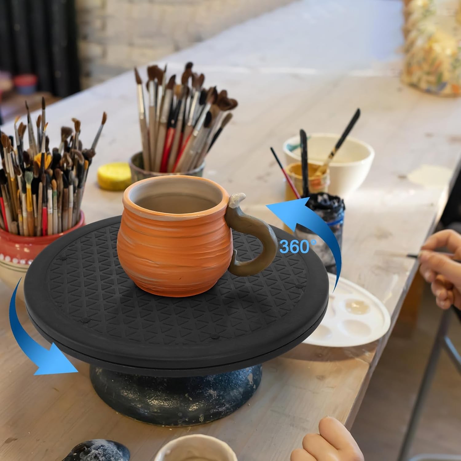 360 Degree Rotating Turntable for Paint Spraying & Craft Projects, 10-inch...