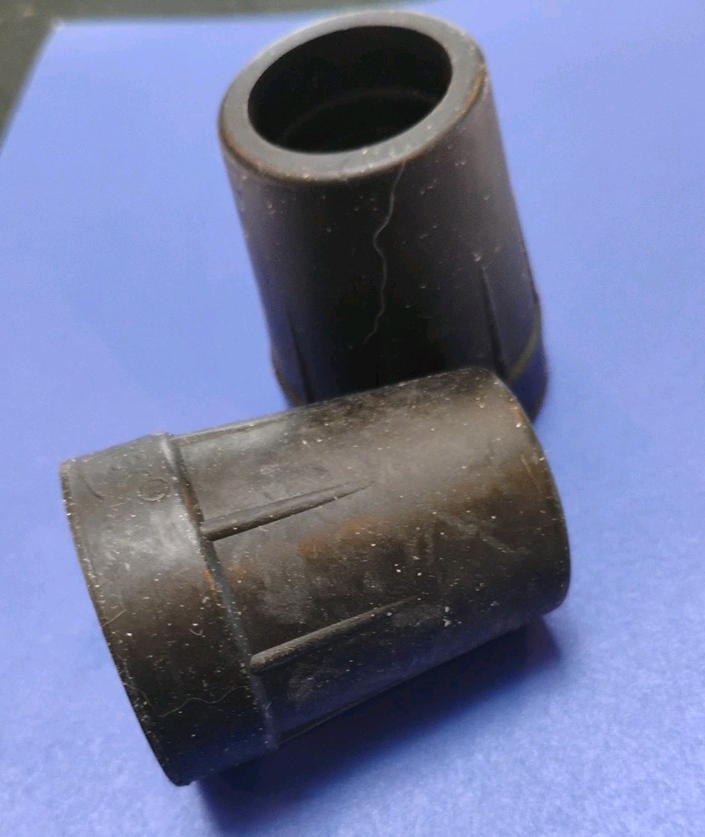 Carex Cane Tips (Black) fits most 7/8" Canes A719-00 - NEW - 2 Pack