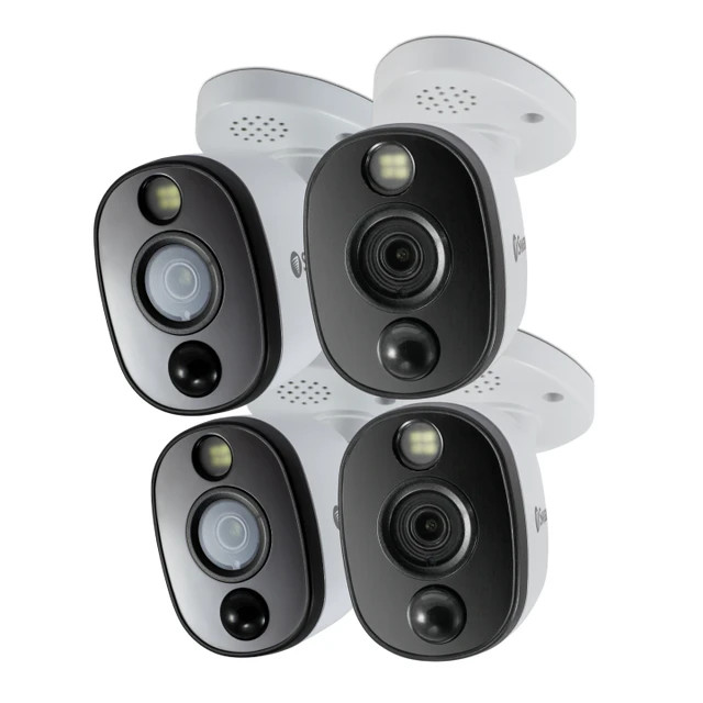 4pcs/lot Swann Add-On DVR Bullet Security Camera System with Sensor Spotlight