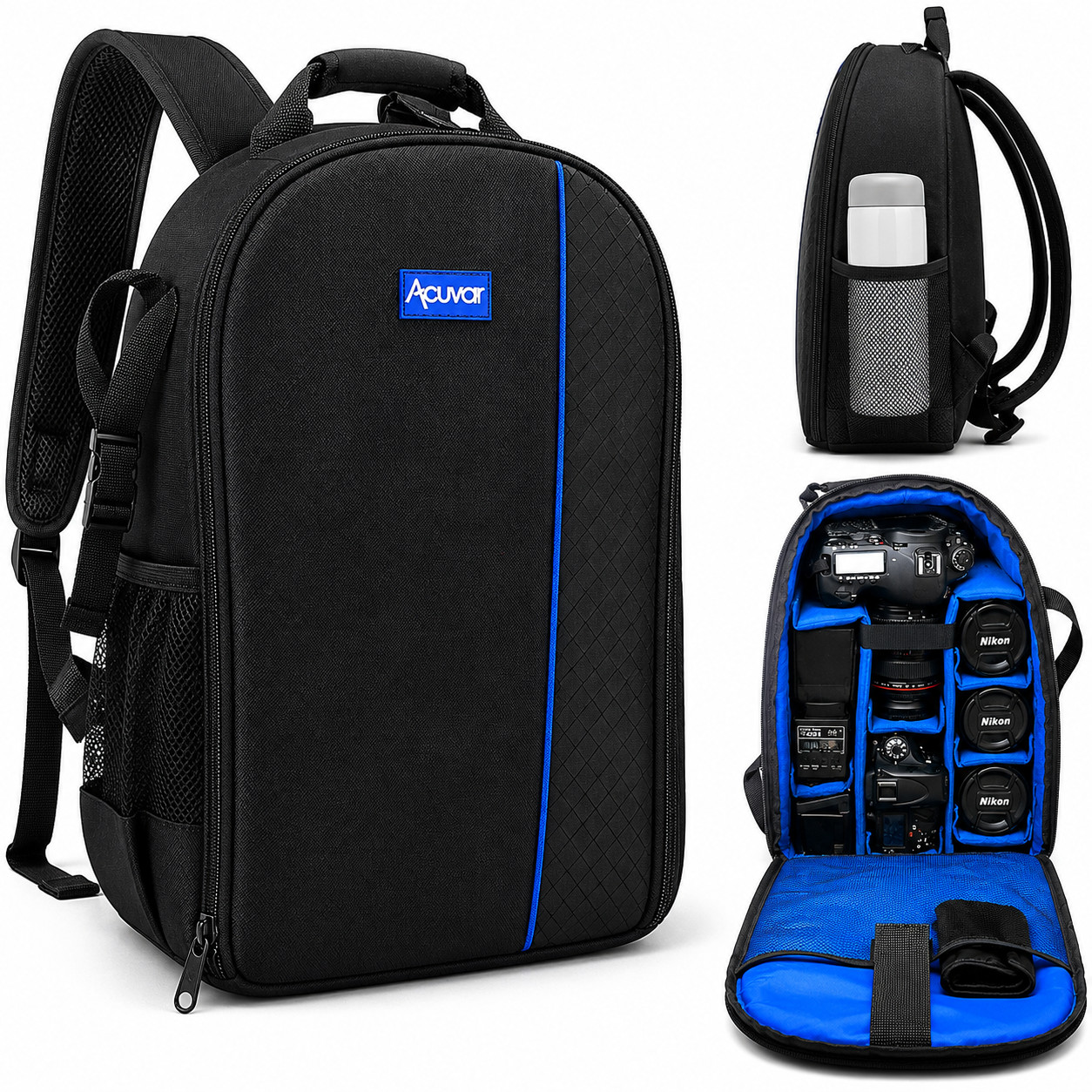 Large Waterproof Camera Backpack Shoulder Bag Case for Canon Nikon Sony DSLR