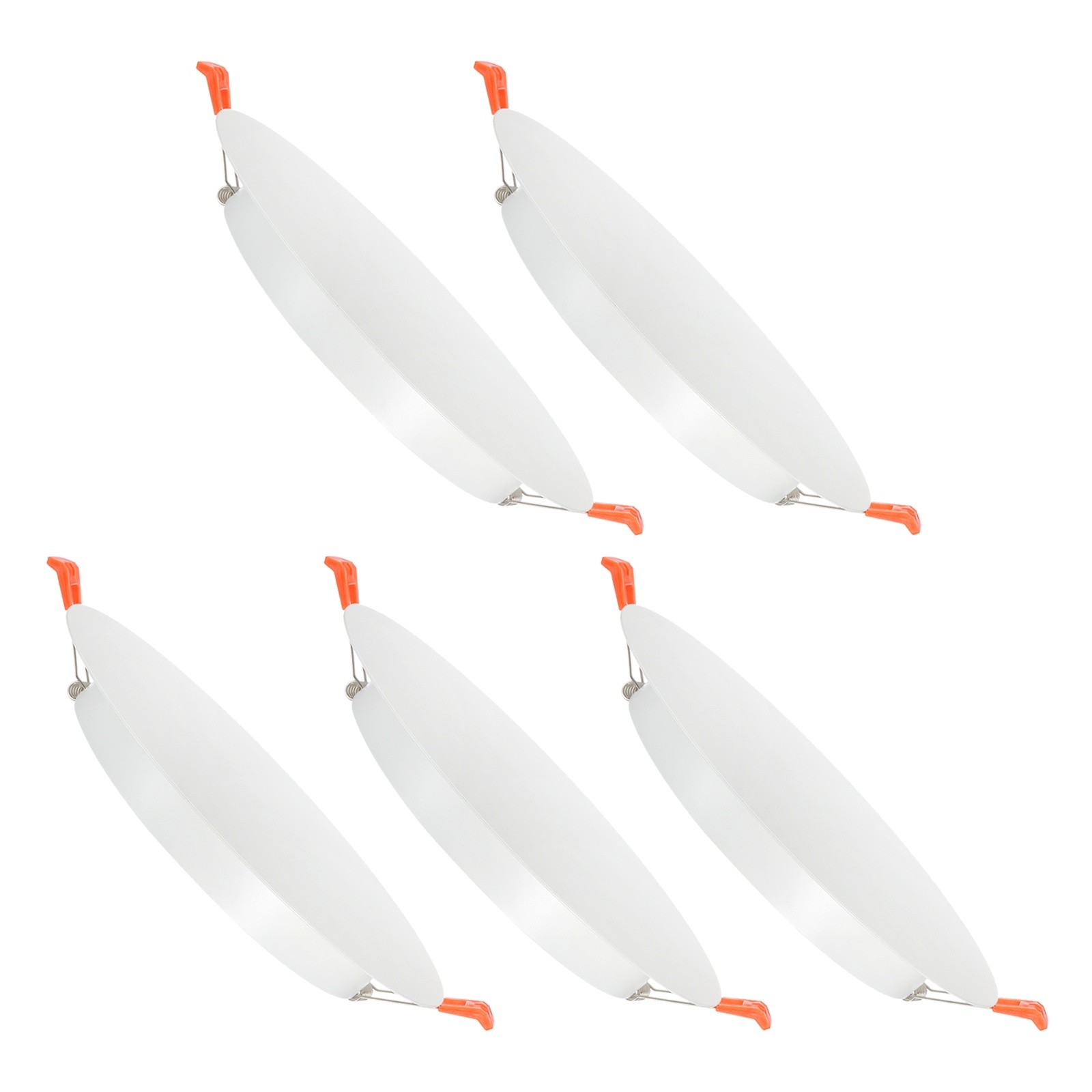5Pcs 6.1" Metal Ceiling Cover Plate Suitable for 6.3-7.9" Round Hole, White