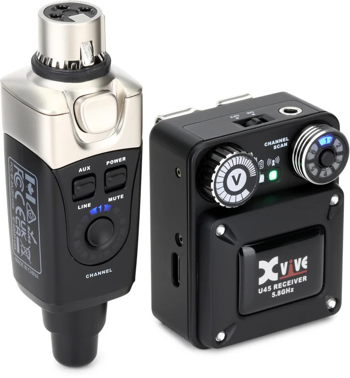 Xvive U45 Wireless In-ear Monitoring System - 5.8GHz, Black