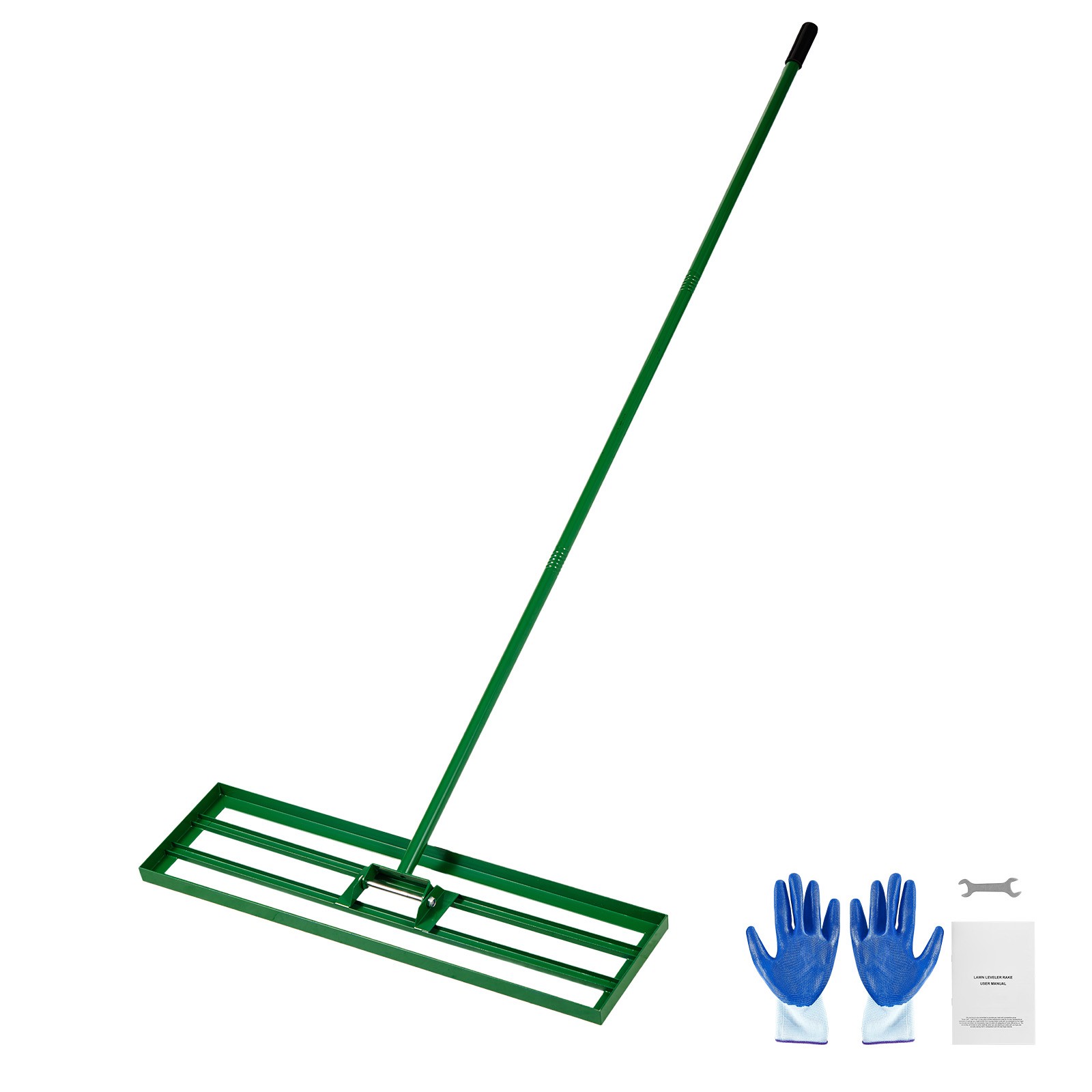 Uimoso Lawn Leveling Rake 36"x10" with 78" Steel Handle for Yard Maintenance