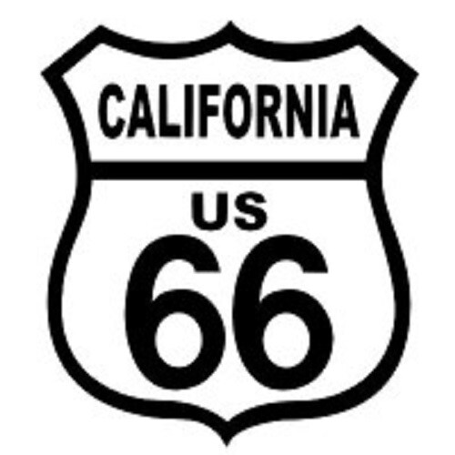 ROUTE 66 CALIFORNIA EMBROIDERED IRON ON BIKER PATCH **FREE SHIPPING**
