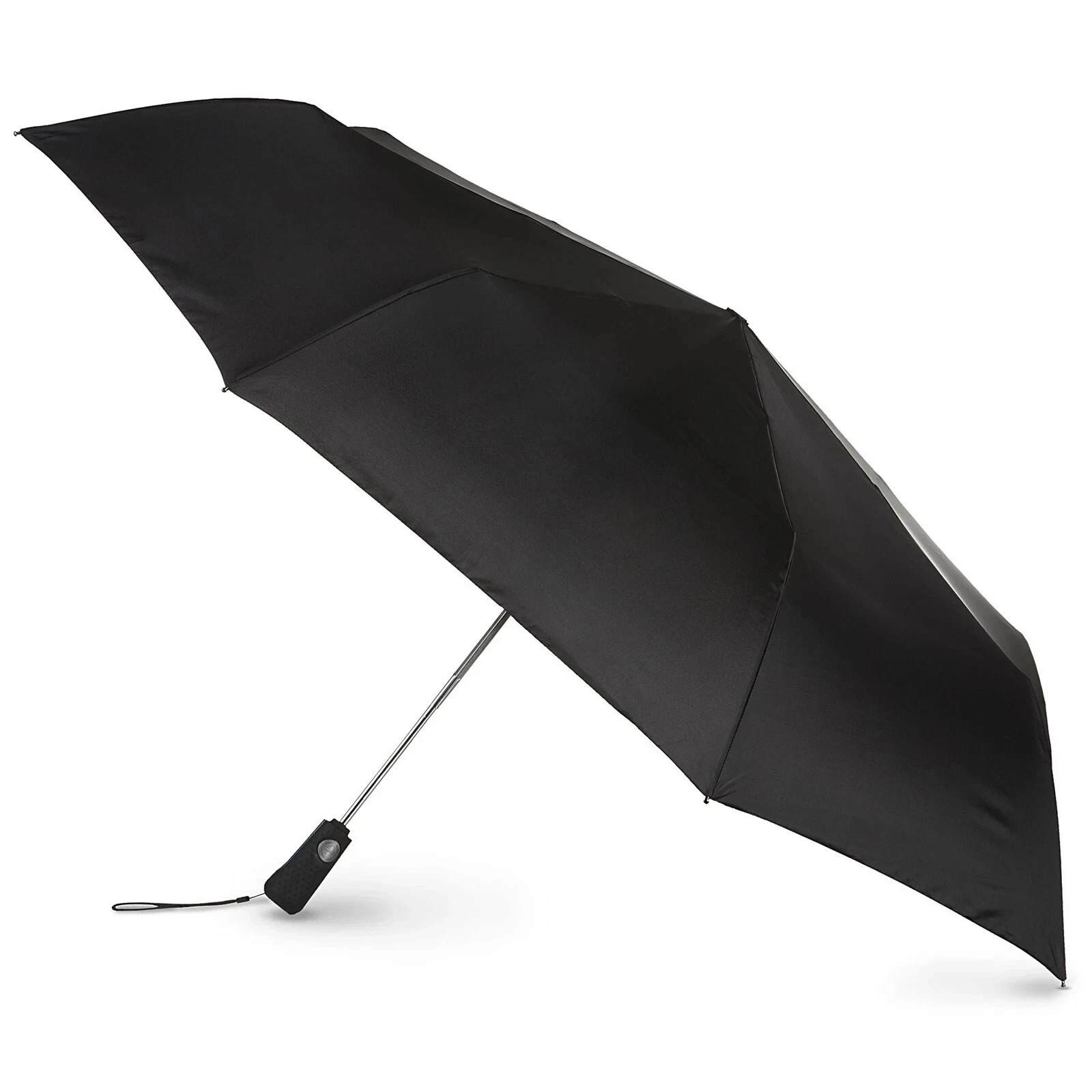 Totes  Line Golf Size Auto Open / Close Umbrella Black Eco Friendly