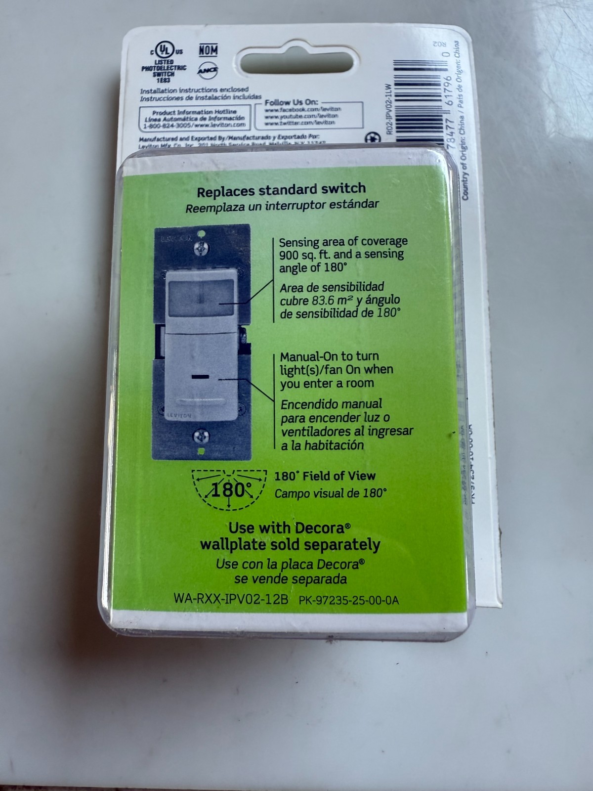 Leviton IPV02-1LW