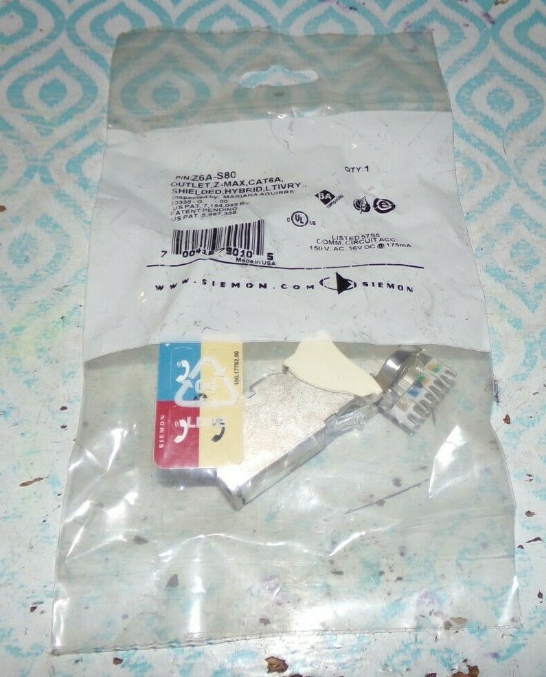 SIEMON Z6A-S80 OUTLET Z-MAX CAT 6A SHIELDED  HYBRID (286-2)