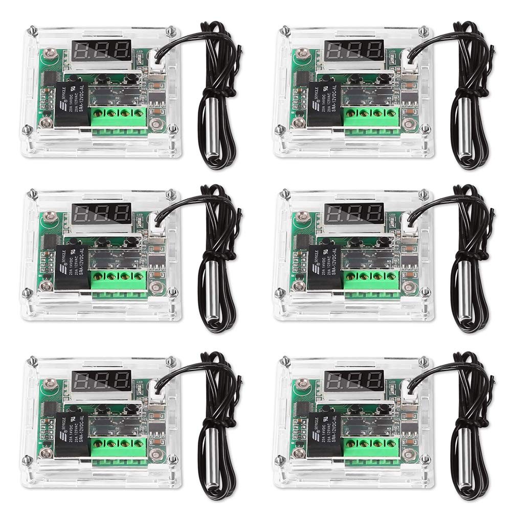 6PCS Temperature Controller Module XH-W1209 LCD Display Digital Thermostat Modul