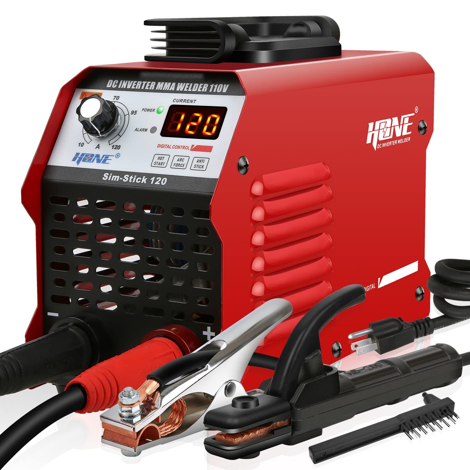 HONE Stick Welder 110V 120Amp Mini Portable IGBT Inverter LCD ARC Machine