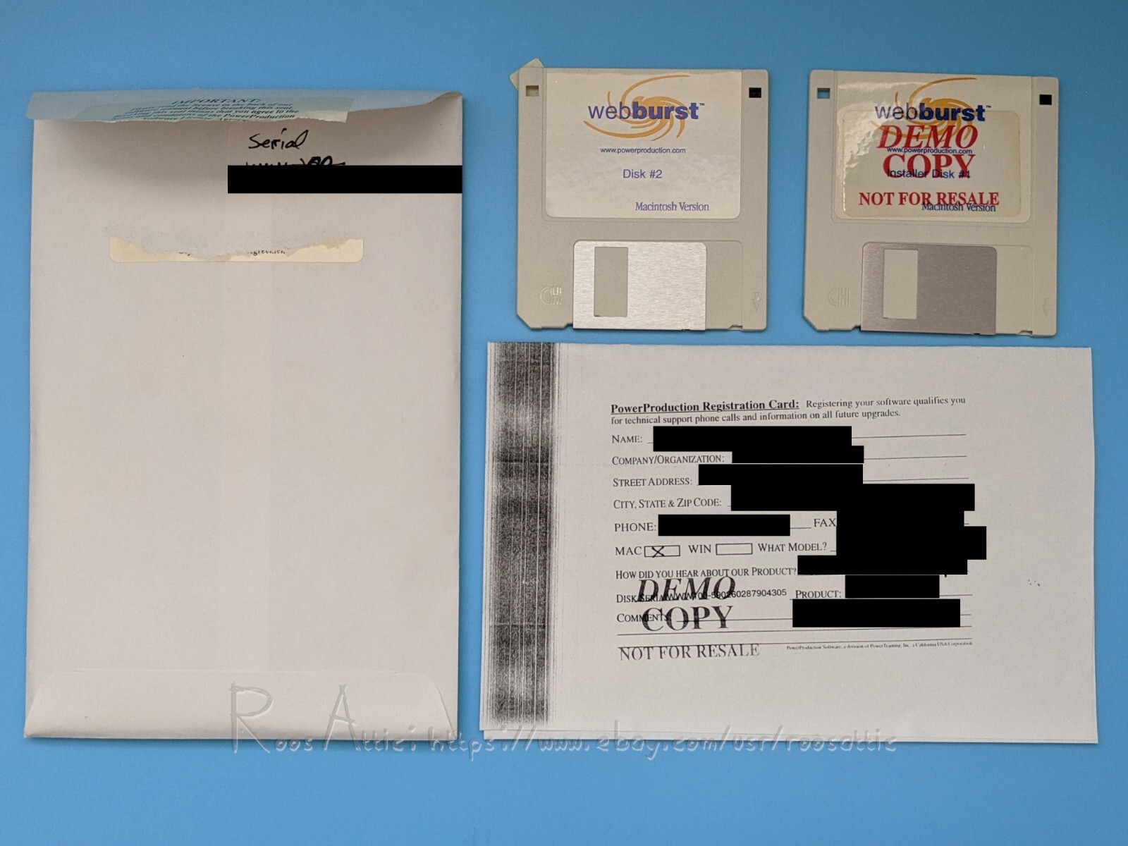 WebBurst Java Applet Building Apple Macintosh OS DEMO 1996 Vintage Software USED