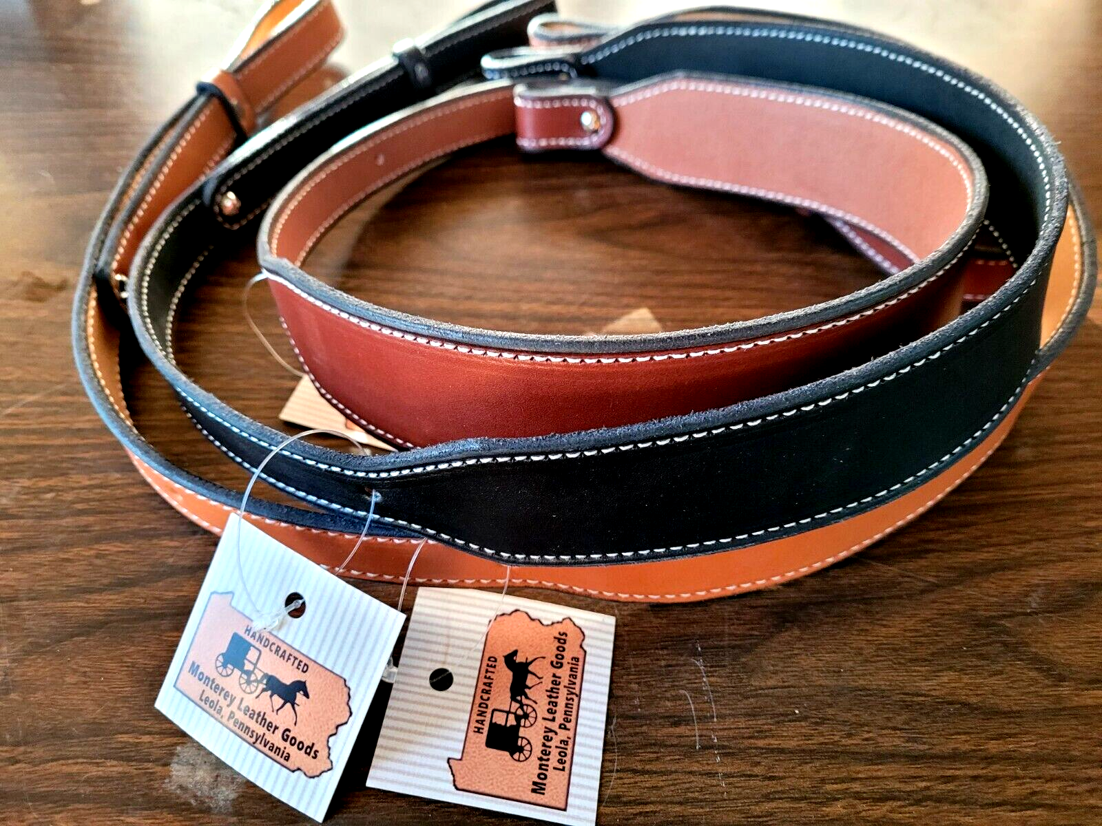 Lancaster, PA Amish Made Leather Gun Sling.,