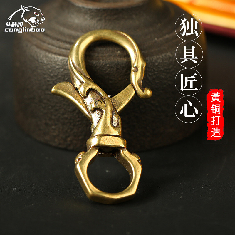 Solid Brass Vintage Keychains Hook Snap Spring Hooks Swivel Hooks Clasps
