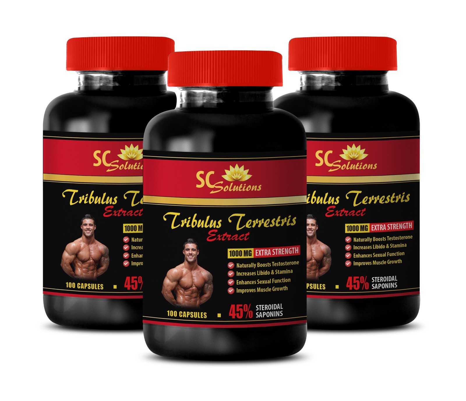 tribulus capsules - TRIBULUS TERRESTRIS 1000mg - muscle explosion (300 Capsules)