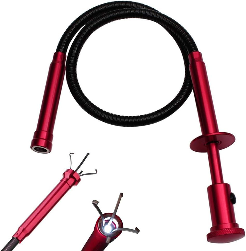 Stereotype Four-Claw Magnetic Gripping Tool with LED Light Stainless Steel Sprin