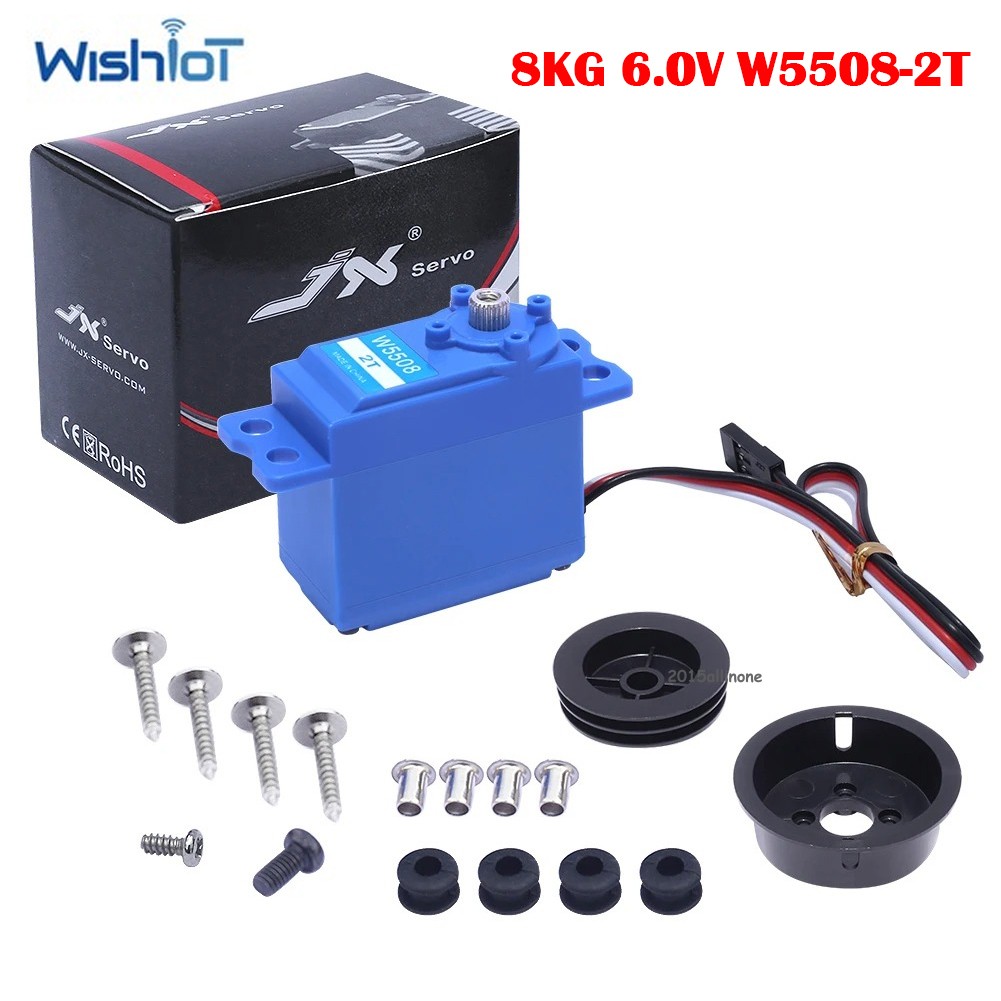 JX Servo W5508-2T 8kg Digital Metal Gear Sail Winch Servo 0.4sec High Speed 360°