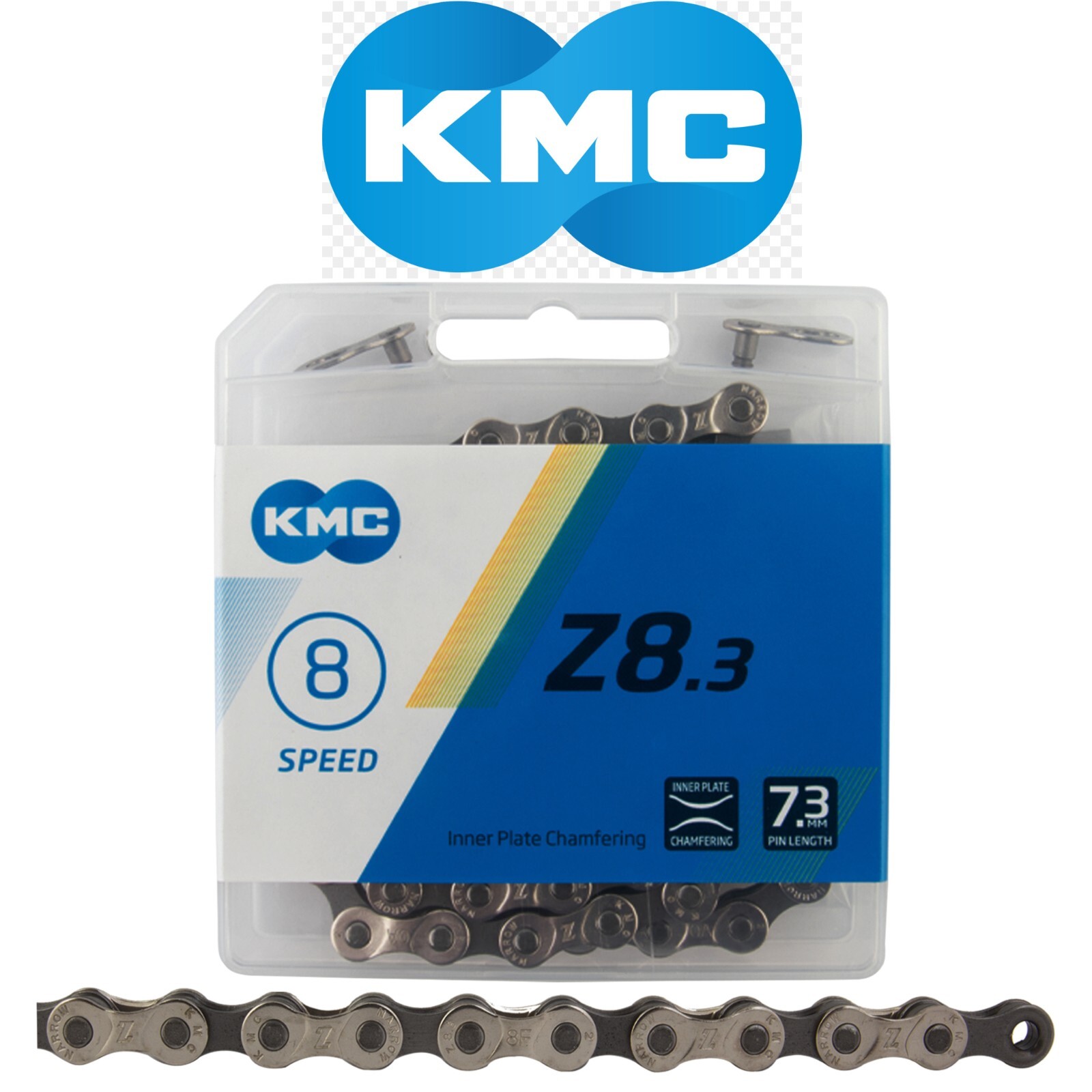 KMC Z8.3 8-Speed Chain fits Shimano SRAM 3/32" 5 6 7 Mountain Road Hybrid Bike