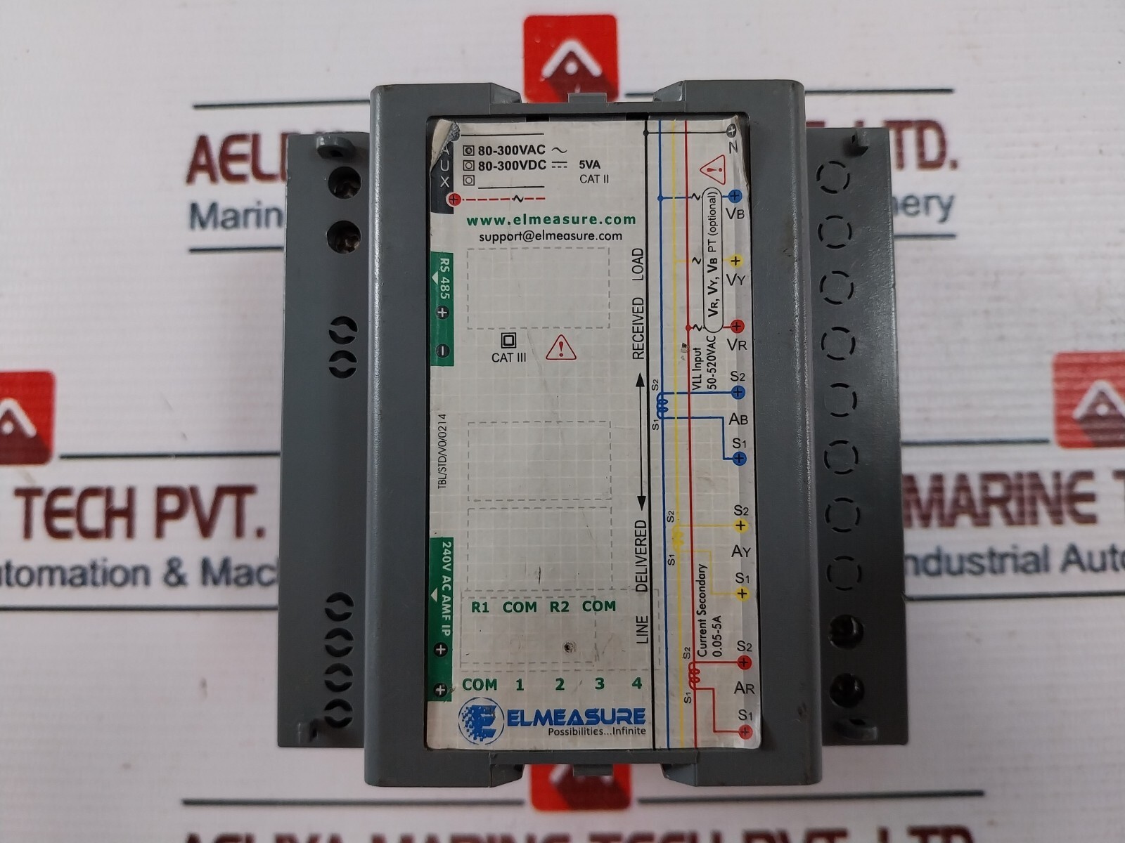Elmeasure Alpha+ A Volt Meter 80-300VAC 0.05-5A